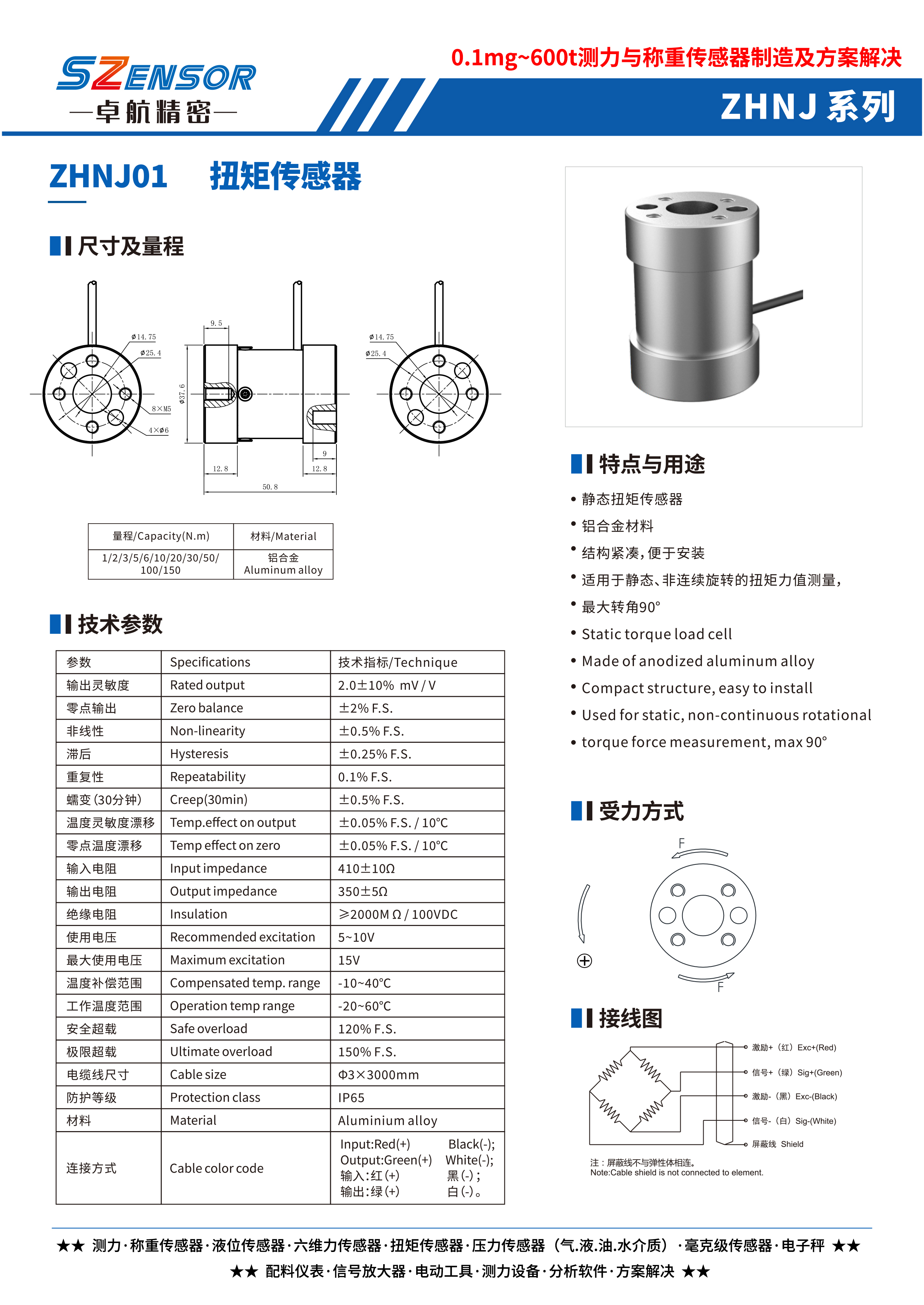 靜態扭矩傳感器 ZHNJ01