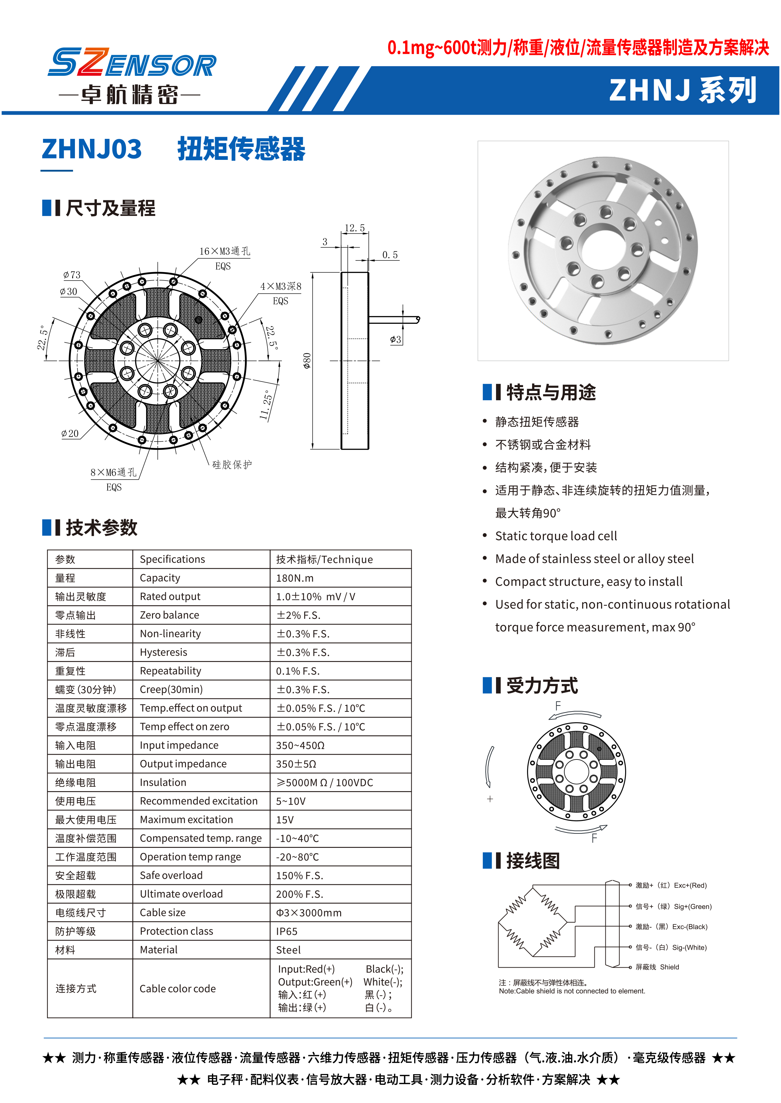 靜態扭矩傳感器 ZHNJ03